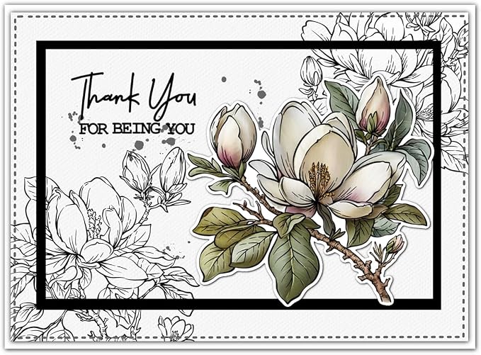 Clear Stamps and Metal Cutting Dies Set for Card Making Scrapbooking, DIY Craft Stamps and Dies Kit for Journaling, Albums, Greeting Cards, Holiday Cards, Birthday, Christmas (YX1209)