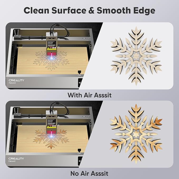 Air Assist for Laser Cutter, Laser Air Assist Laser Engraver for Wood and Metal 22L/min Air Output for Laser Air Assist Protect Laser Lens Reduce Surface Temperature