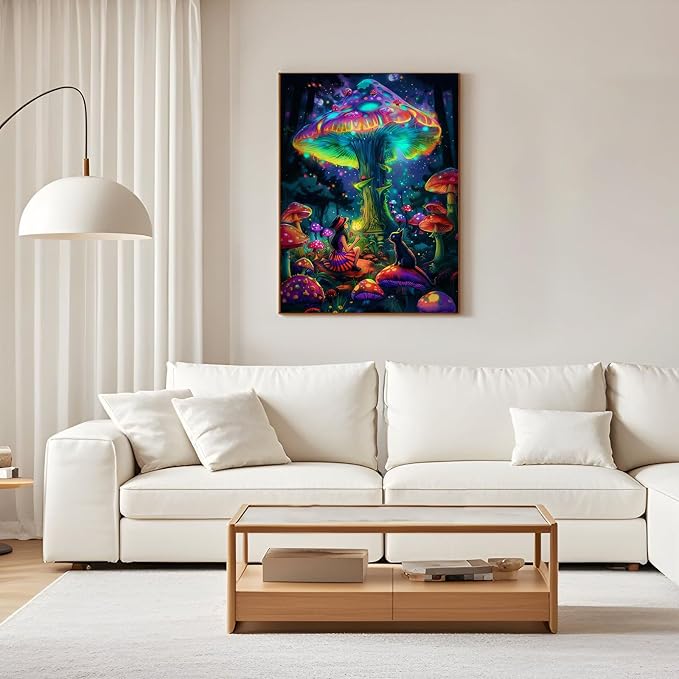 Diamond Art Kits for Adults, 5D Fantasy Mushroom Diamond Painting Kit