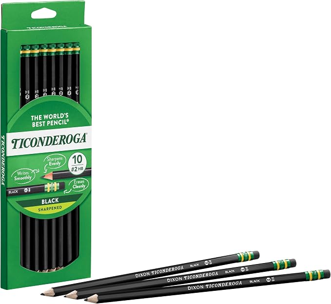Ticonderoga Wood-Cased Pencils, Pre-Sharpened