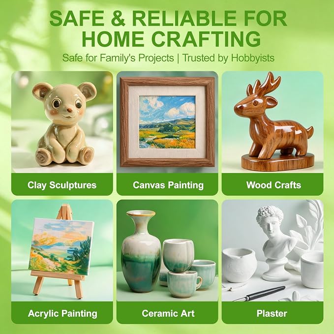 SEVENWELL Clay Glaze, High Gloss Sealer for Air Dry & Polymer Clay