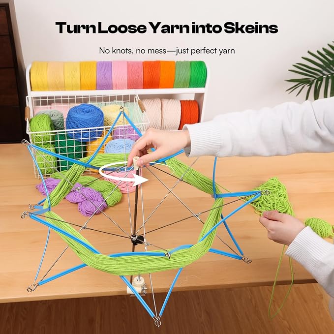 Caydo Yarn Swift Y1, Portable Metal Umbrella Holder for Knitting & Crochet