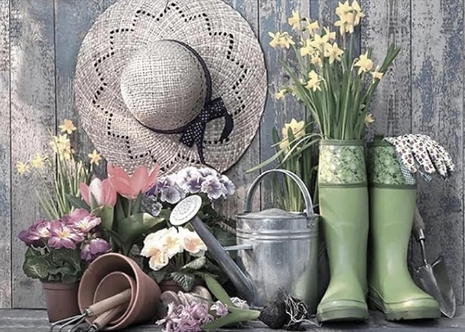 5D Boots Diamond Painting Kits for Adults, Farmhouse Diamond Art for Adults
