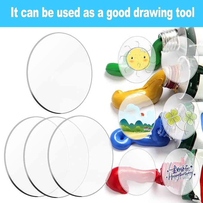 30 Pcs 2 Inch Acrylic Blanks Clear Round Acrylic Circles