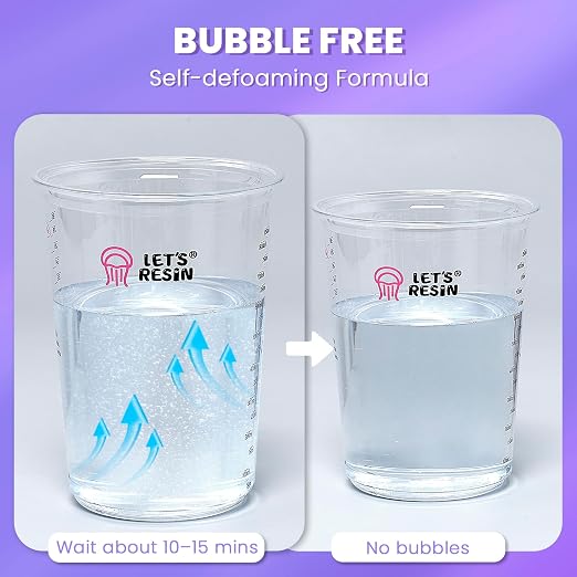 LET'S RESIN 34oz Crystal Clear Epoxy Resin, Casting Resin for Beginners | 2 Part Resin and Hardener for Crafts, Bubble Free & Low Odor, Anti-Yellowing, Casting Molds, Jewelry, Art, Easy to Mix