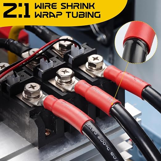 600Pcs Heat Shrink Tubing Kit with 350W 2-Temp Mini Heat Gun (5FT)