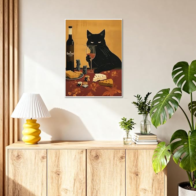DAZZLEDOTS Black Cat Diamond Art Kits for Adults, Round Diamond Painting