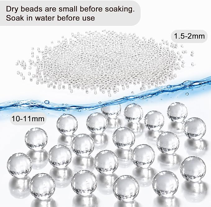 FALAMON 140,000 Clear Beads for Vases, Transparent Vase Filler, Christmas Decoration, Wedding Centerpiece, Floating Candles, Floral Decoration