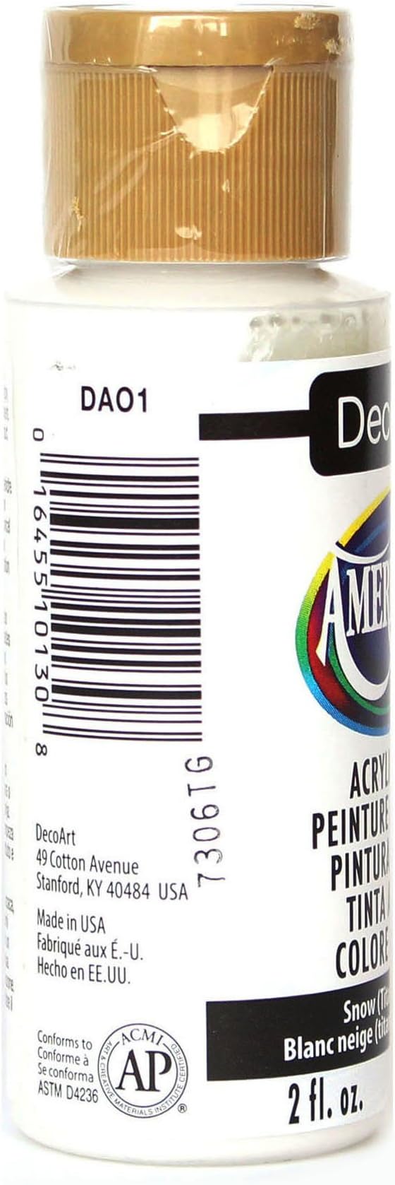 Americana Acrylics - Snow (Titanium White) White, 2 fl oz