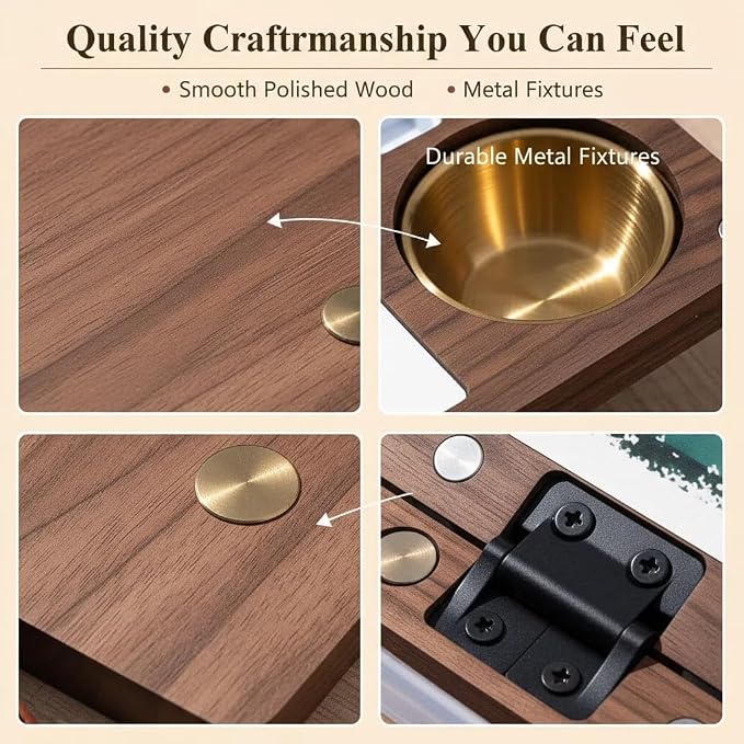 27 Wells Solid Wood Travel Watercolor Palette Box, Black Walnut | Empty Paint Box with Brush Cleaning Cup, Metal Clips and Hand Carry Strap for Outdoor Watercolor Easel