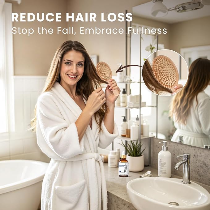 HIQILI Rosemary Essential Oil for Hair Care, Skin Care & Aromatherapy