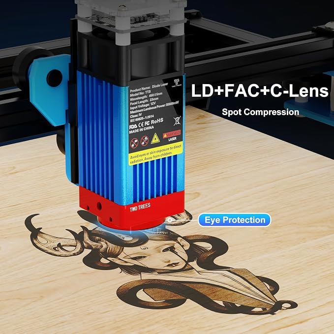 Twotrees TTS-55 Pro Laser Engraver 5500mW Laser Engraving Machine