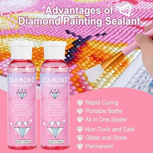 Faburo 2-Pack Diamond Painting Protectant Brightener(120ml*2)
