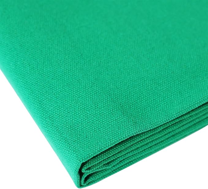 10oz Heavy Duty Cotton Canvas Fabric 60" x 40", Thick Cotton Duck Cloth for Painting, Sewing, Crafts, Tote Bags, Embroidery, Home Decor, Drop Cloth (Green)