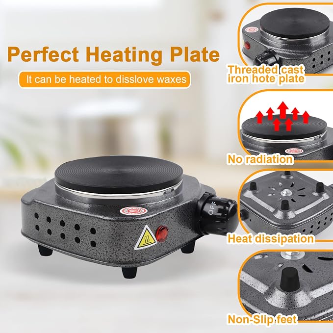 BBAXI Candle Making Kit with Hot Plate for Melting Wax with 5lb Soy Wax | Candle Making Kit for Home Decor＆Gift ,Wax Melting Pot and Hot Plate for Candle Making,Soy Wax Kit for Beginners