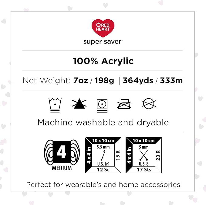 Red Heart Super Saver Yarn for Crocheting & Knitting, Paddy Green, 3-Pack