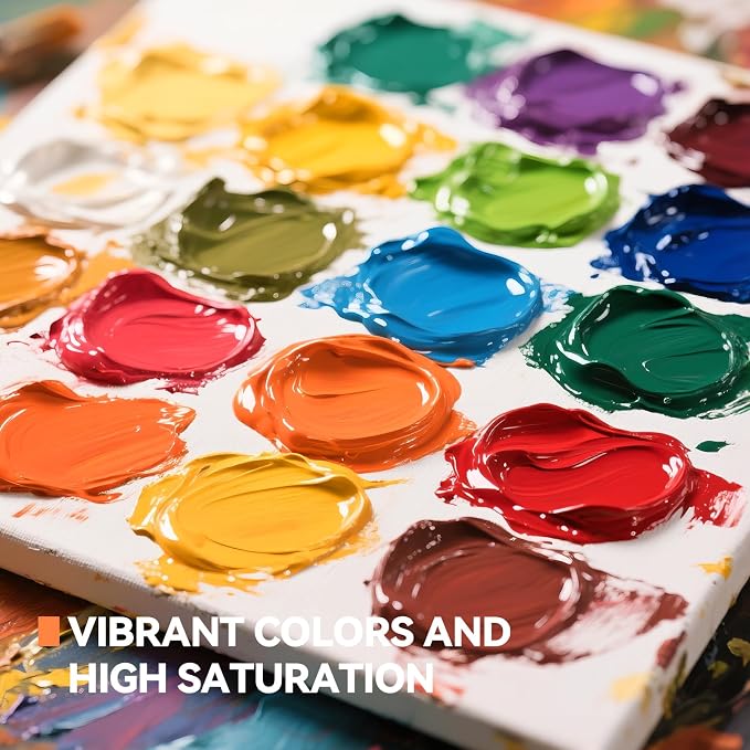 Paul Rubens Oil Paint, 18 Bright Oil Colors Art Supplies with High Saturation, 50ml Large Capacity Tubes, Faster Drying Time with Creamy Texture and Consistency for Artists, Students, Beginners | Art Supplies with High Saturation, Creamy Texture and Co...