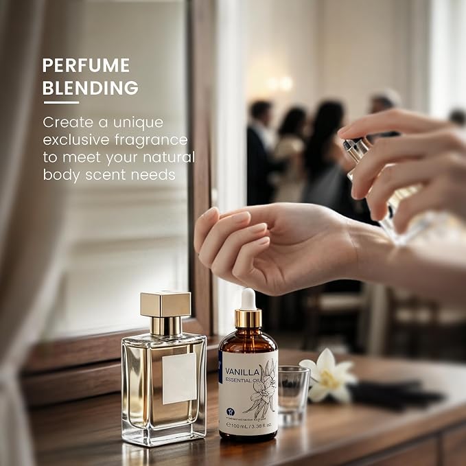 HIQILI Vanilla Essential Oil for Skin, Diffuser, Perfume, Home Scents