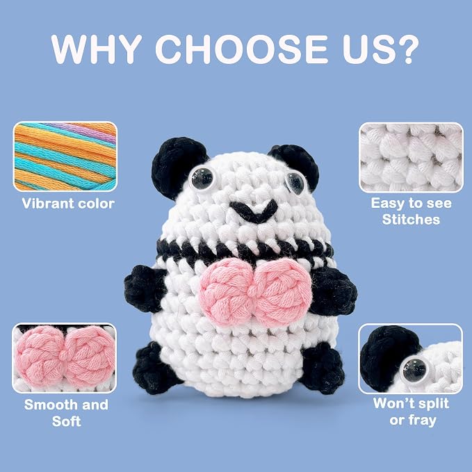3.5Oz Beginner-Friendly Yarn for Crocheting and Knitting;Worsted-Weight Medium #4;Cotton Blend Yarn for Beginners with Easy-to-See Sitches,Great for Amigurumi DIY (White,1 Skein)