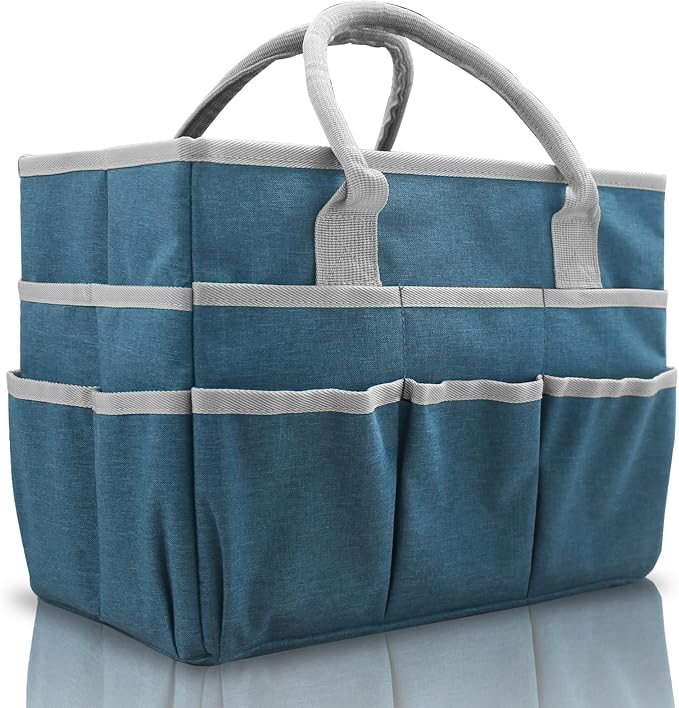 Cupohus Craft Organizer Tote Bag, Dark Green Sewing Bag for Art