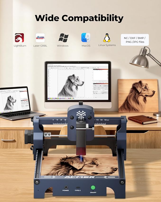 ACMER S1 Laser Engraver Machine, 3500mW Lazer Cutter for Wood and Acrylic