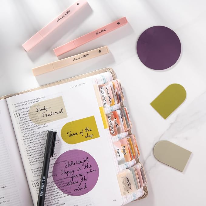 DiverseBee Transparent Sticky Notes Set with Quick Dry Pen (Muse)