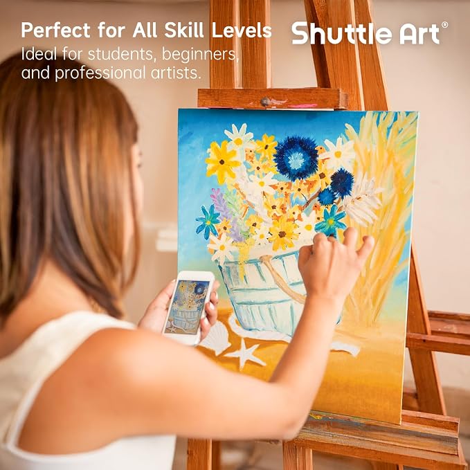 Shuttle Art 36 Pack Canvas for Painting, 5x7 & 8x10 Inch(18 of Each), Primed, 100% Cotton Blank Canvas Boards for Painting, Ideal Art Supplies for Kids Adults Artists Acrylic Oil Painting