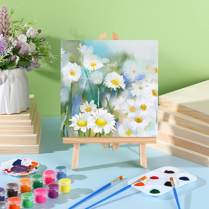 Youyole 14 Pack 5 Sizes Unfinished Wood Canvas Panels Kit