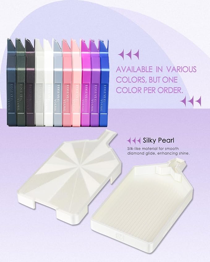ForeverYoung Silky Diamond Art Tray with Prismatic Shine Lid, Silky Pearl