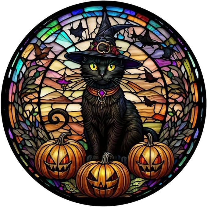Halloween Cat Diamond Art Kits for Adults Diamond Painting Kit for Beginner