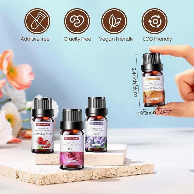 Nuanchu 108 Pcs Essential Oil Set for Diffusers Perfume Candle Soap Making