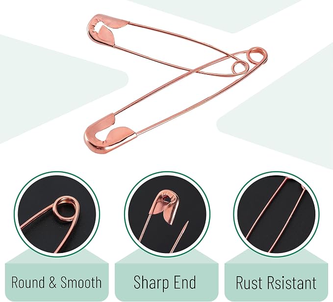 Mr. Pen- Safety Pins, 300 Pack, Small & Large Sizes, Nickel Plated Steel