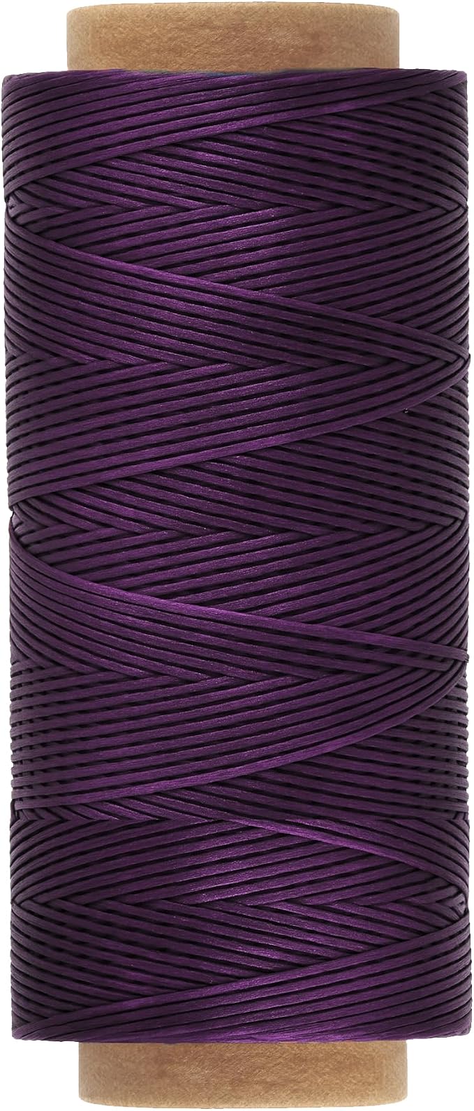 Mandala Crafts 150D 0.8mm Purple Flat Waxed Thread for Leather Sewing