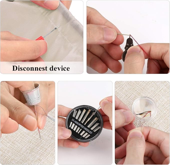 Sewing Kit, Sewing Kit for Adults, Needle and Thread Kit, Travel Sewing Supplies, Large 128PCS, Basic, Beginner Sewing Kits, Contains Sewing Needles, Thread etc(L)