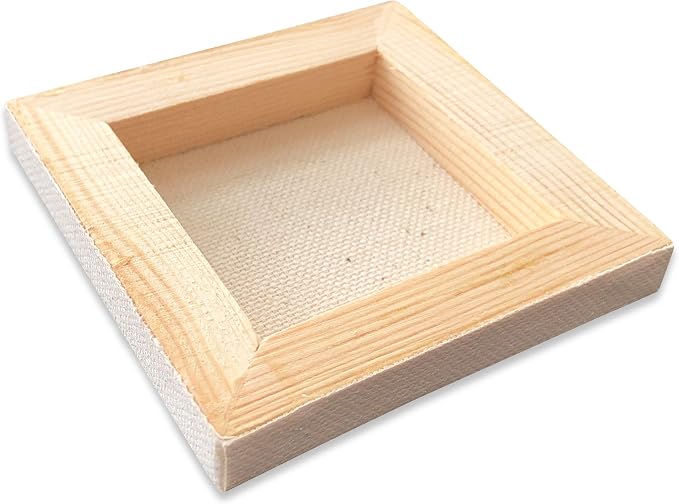 LWR CRAFTS Mini Stretched Canvas 3" X 3" Pack of 12