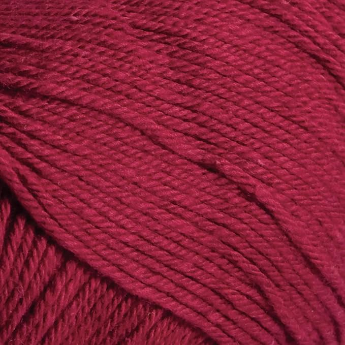 Knit Picks Dishie Red Worsted Weight 100% Cotton Yarn for Crocheting