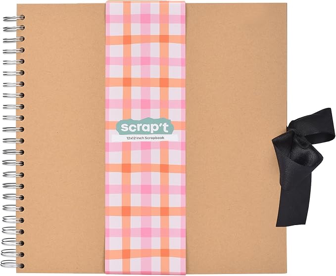 Scrapbook Kit - Large 80 Page Photo Album DIY Scrapbook - Holds 300+ Photos, With Metallic Pens, 200+ Stickers, Glue Pen, Washi Tapes, Backing Paper, Photo Corner Stickers (Starter Kit - 12 x 12 Inch)