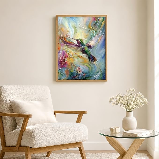 Mosaflare 5D Hummingbird Diamond Painting Kits for Adults 12x16 Inch