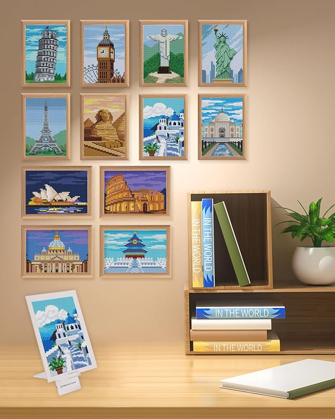 forever young Minigem World-Famous Landmark Diamond Art Kits, 5x7 Inch Card