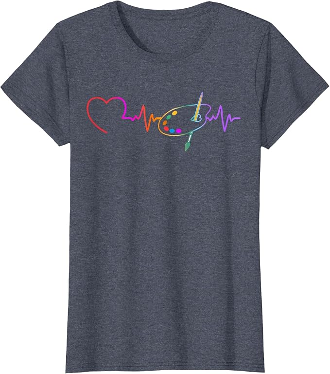 Funny Paint Palette Brush Artist Painter Art Teacher Men Kid T-Shirt