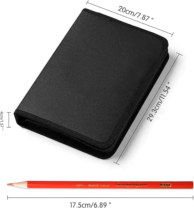 Mifuner 72 Colored Professional Drawing Set with Zipper Pencil Pouch | Portable Travel Colored Pencil Case,Sketching Shading Blending Art Supplies,Gifts for Artists Adults Beginners.