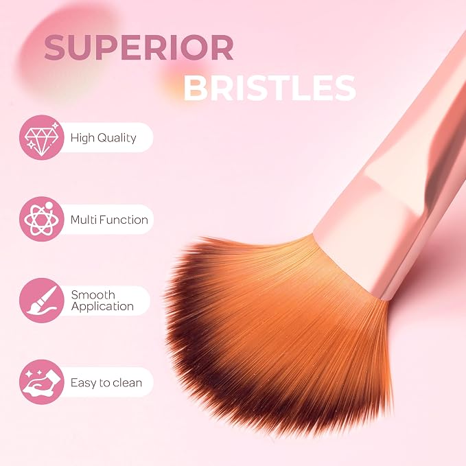 Nicpro 7pcs Face Paint Brush Set,Aesthetic Pastel Face & Body Paint Brushes