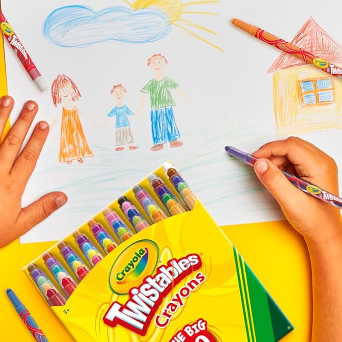 Crayola Mini Twistables Crayons for Kids (50ct), Cute Back to School Supplies for Kids, Crayons for Coloring Books, Gift for Toddlers Girls & Boys, Arts & Crafts, 3+