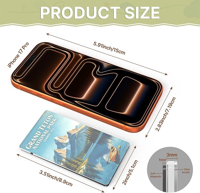 12 Pack Clear Acrylic DIY Fridge Magnets Set, 2"x3.5" Rectangle Magnetic Withe Adhesive Backing fro Crafts Kitchen Office and Classroom Decoration Magnet Making kit