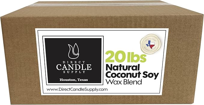 Direct Candle Supply 20lb Coconut Soy Candle Wax for Candle Making
