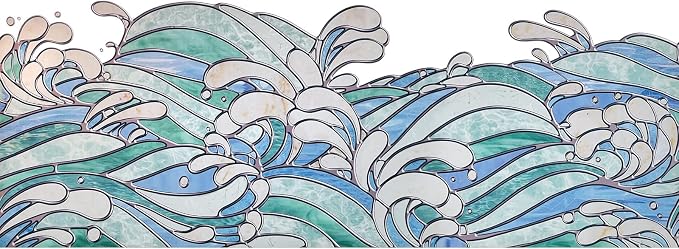 ADD.HERES Stained Glass Window Film, Window Film Decorative, 17.5 x 39.37in