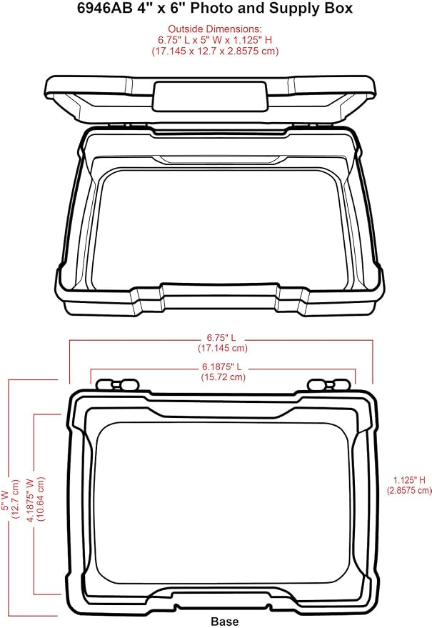 ArtBin 6946AB Photo & Craft Organizer 4" x 6" Box, [1] Plastic Storage Case, Clear