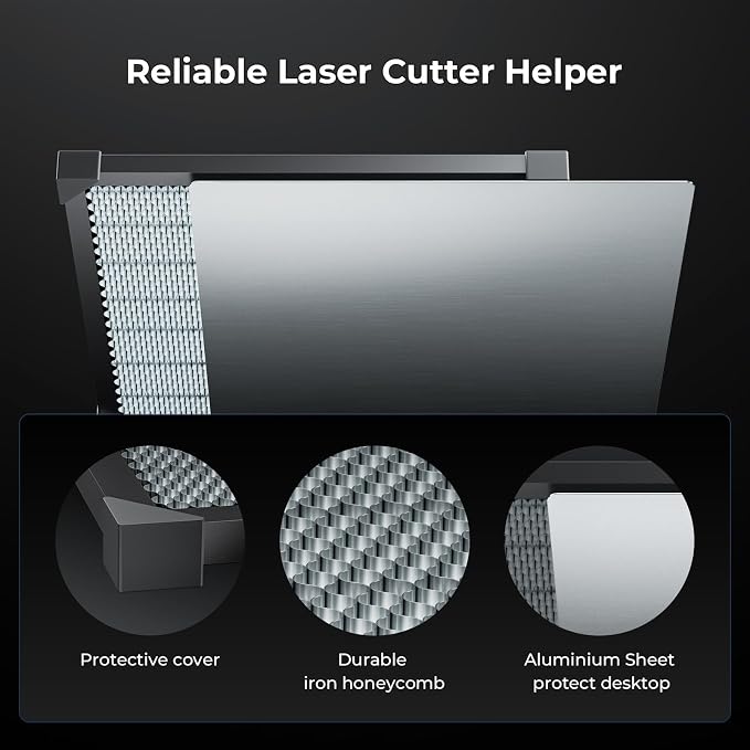 Honeycomb Laser Bed 500×500mm Honeycomb Working Panel for Heat Dissipation and Desktop-Protecting, Honeycomb Working Table with Aluminum Panel for Most Laser Cutter
