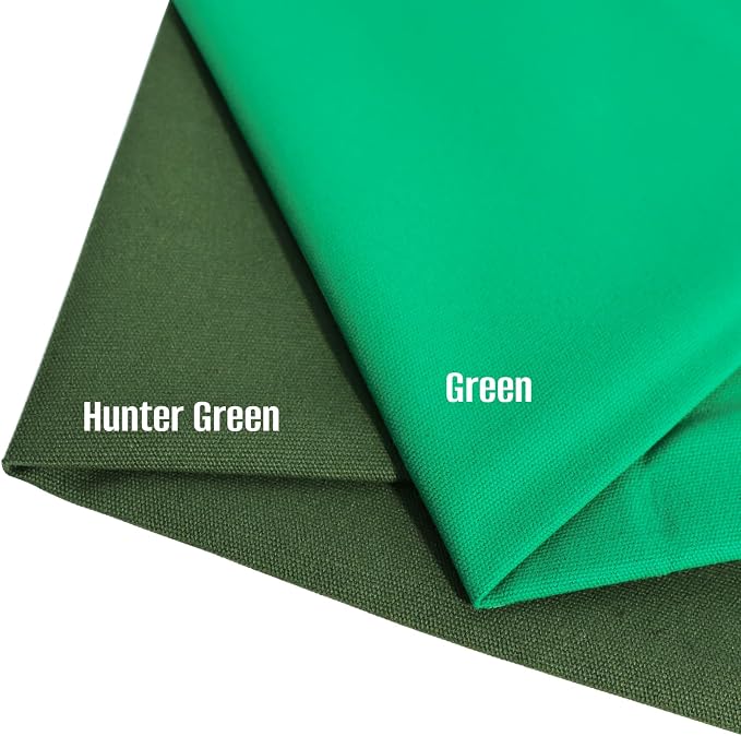 10oz Heavy Duty Cotton Canvas Fabric 60" x 40", Thick Cotton Duck Cloth for Painting, Sewing, Crafts, Tote Bags, Embroidery, Home Decor, Drop Cloth (Hunter Green)