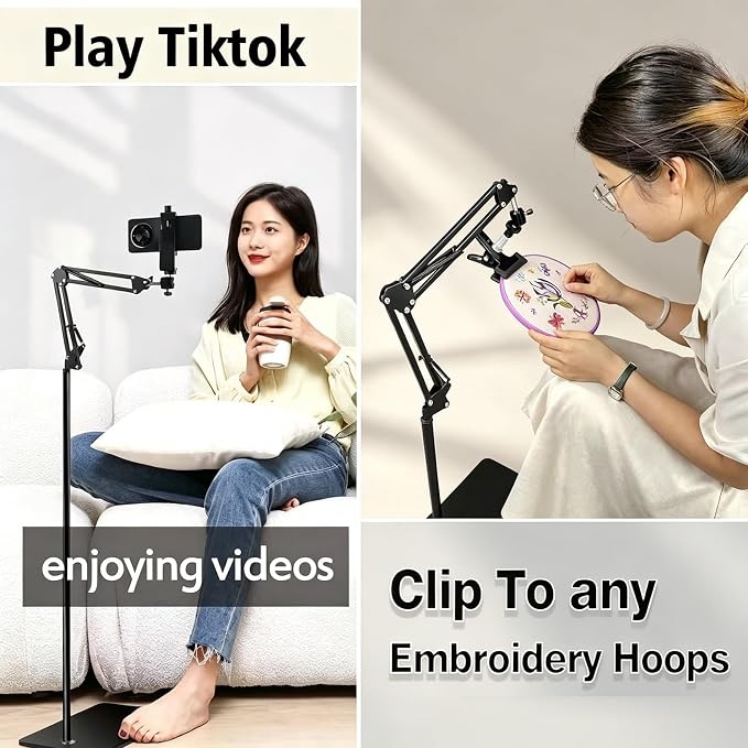 Embroidery Hoops Stand Lap Nurge Embroidery Hoop Stand Lap Embroidery Stands for Hand Work Needlepoint Stand Nurge,Embroidery Holder Stand Embroidery Stand Lap Suitable for Embroidery Kit and